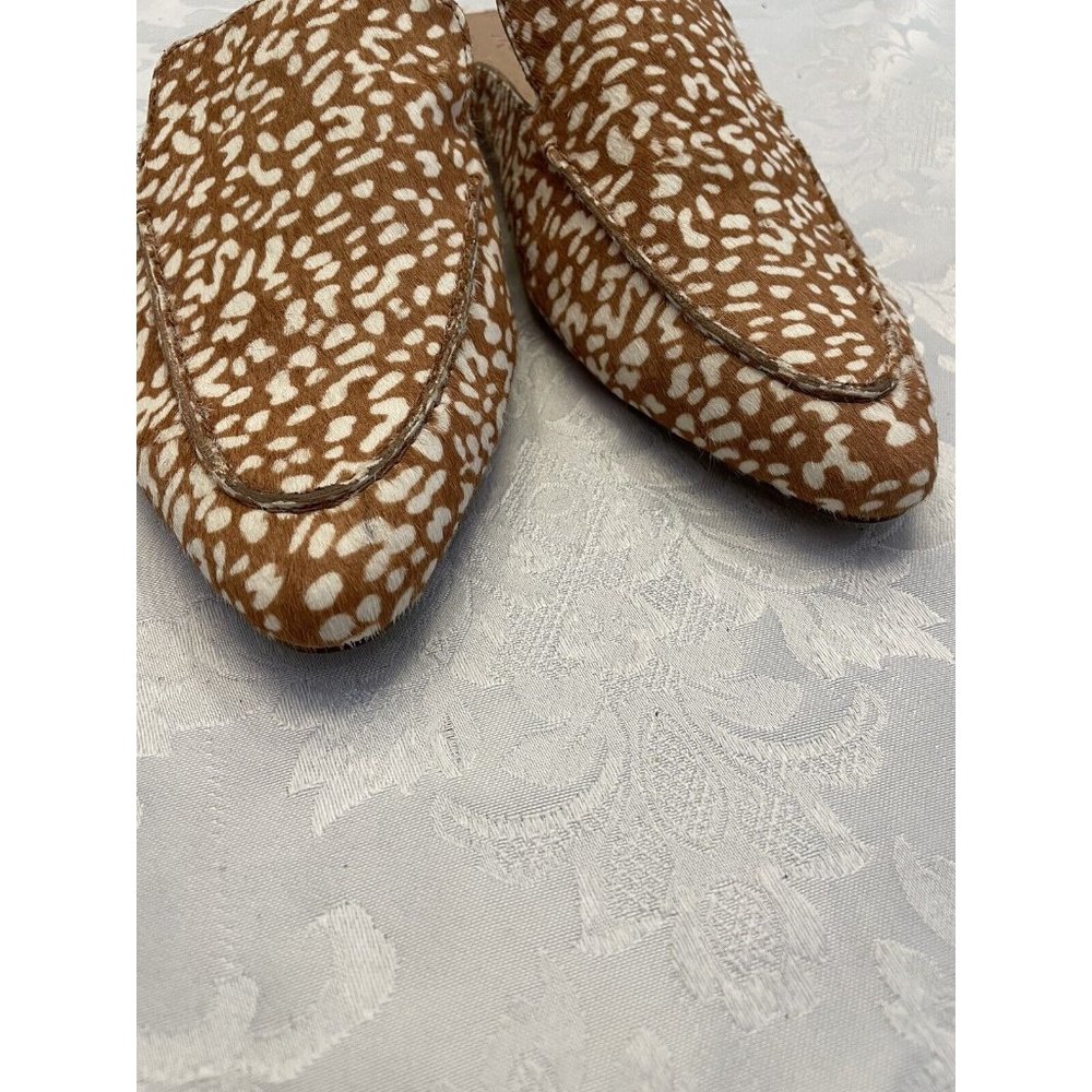 Madewell Size 7.5 The Frances Skimmer Mule In Mini Leopard Calf Hair‎ Shoe - Picture 3 of 11